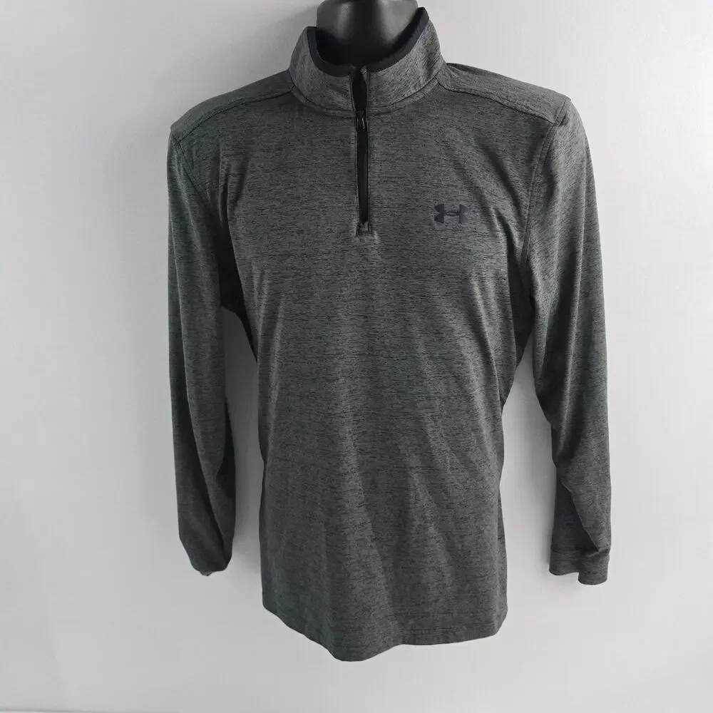 Under Armour UA golf 1/4 zip pullover sweater lightweight‎ gray M mens 6447